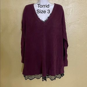 Plum long sleeve top